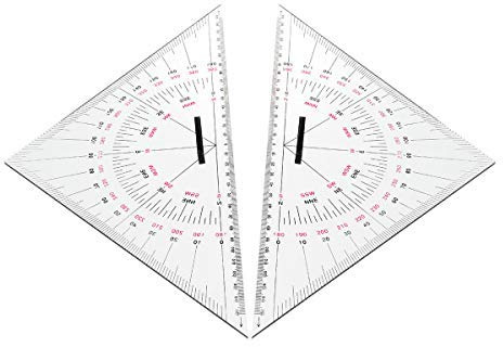 SGerste Navegación Triangular Transportador 300mm Acrílico Hipotenuse Nautical Square 2pcs