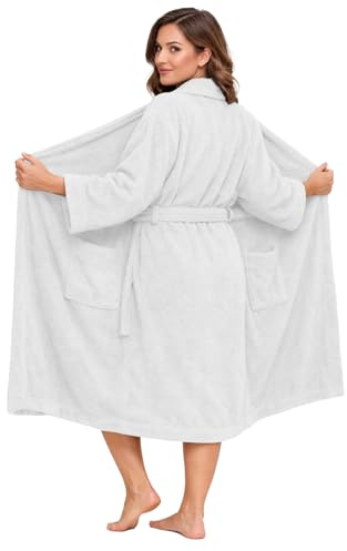 DAN RIVER Premium Cotton Terry Robes for Women and Men, Ultra Soft bathrobe with Adjustable Waist Belt and Pockets Pack of 1