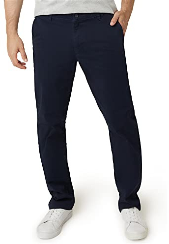 Chaps Men's Pants - Straight Fit 5-Pocket Comfort Stretch Chino Pants for Men - Men's Fashion Straight Leg Cotton Chinos, Size 38W x 32L, American Navy