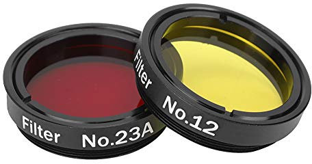 Teleskop-Filter-Set, 6 Stück 1,25 Zoll Buntes Teleskop-Filter-Set Teleskop-Mondfilter mit Aufbewahrungsbox für Teleskop-Okulare Zur Verbesserung der Planetensicht auf Den Mond, Reduziert die Lichtvers