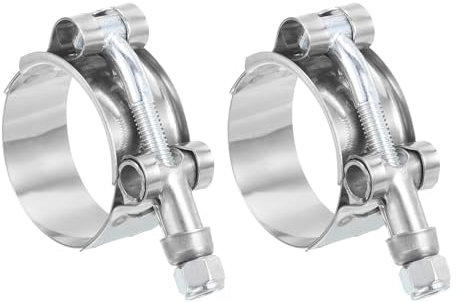 QUARKZMAN 2 Stück Rohrschellen - 35-40mm Rohrklemme Schraubrohrschellen Rohrbefestigung Schlauchklemmen aus 201 Edelstahl für Home Gas Rohr Wasser Rohr Tank Automobil