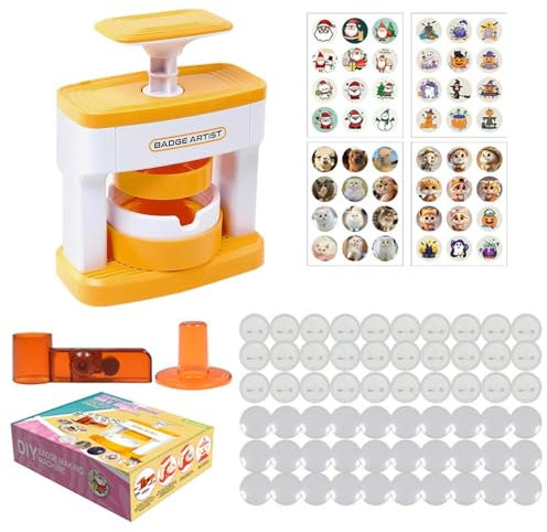 Machine à badges ABS pour - Machine de fabrication de badges pour avec coupe-cercle avec 48 pièces de boutons - Machine de fabrication de badges