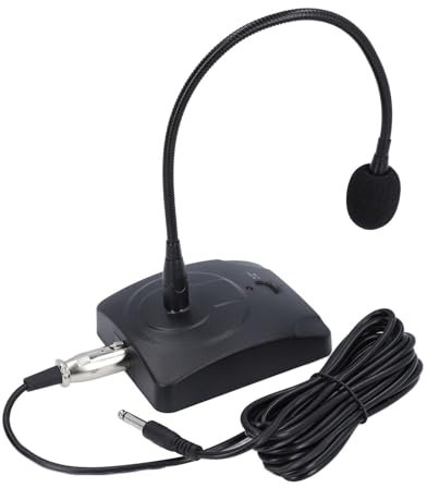 Agatige Schwanenhalsmikrofon, mit XLR-Buchse, 360-Grad-Schlauch, Desktop-Kondensatormikrofon mit Nierencharakteristik, kabelgebundenes Besprechungsmikrofon, Schwanenhals für