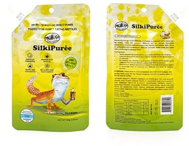 Maned Lizard Cibo per rettili Gel per lucertole Purea di corno di ciglia Cibo per guardiani del leopardo Lingua blu Grillo 80g