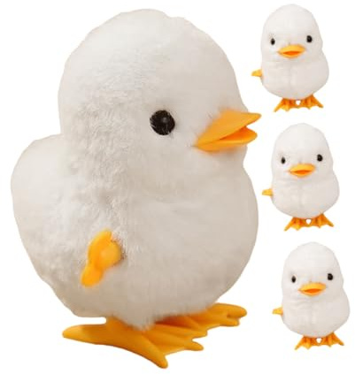 FUNNETOYU 4 Piezas Patito de Saltarín con Movimiento de Cuerda Bebés Adorable