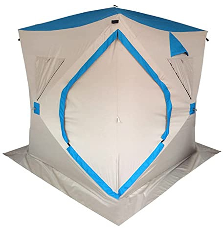 Refugio de pesca en hielo desplegable para 3-4 personas, tienda de campaña portátil para 3-4 personas, tienda de pesca en hielo con bolsa de transporte y anclajes de hielo