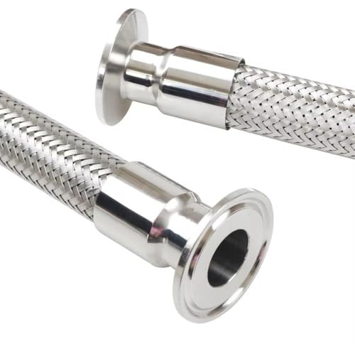 Soffietti flessibili for birrifici - Tubo flessibile ad alta pressione in acciaio inossidabile 304 Tri-Clamp da 1,5'', lunghezze da 50 cm a 200 cm(70cmx25mmxK50.5mm)
