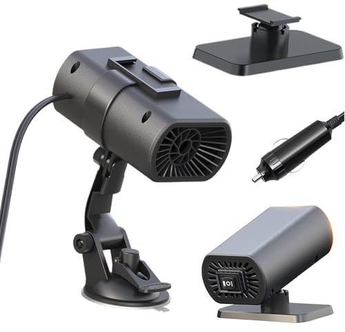 gifyym Riscaldamento per Automobile 12 V | Sbrinatore per Camion con Ventilatore,Riscaldamento per Auto 2 in 1 con Supporto a | Per Veicoli E Camion per Finestre in Inverno