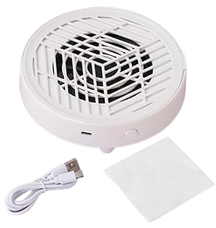 Collecteur de poussière pour ongles - 15 x 15 x 4 cm - Nettoyeur compact - Machine électrique silencieuse ABS - Aspirateur à ongles portable avec papier filtre - Plumeau de manucure pour bureau de