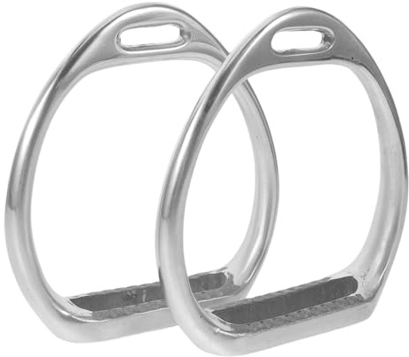 LABRIMP Hästutrustning Stigbyglar i Aluminium med Halkfri Yta Vadderade Ridstigbyglar för Western och Engelska Sadlar Bekväma Fotstöd för Hästtävling och Träning
