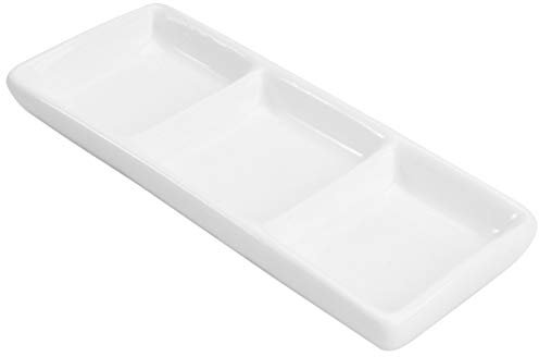 6 Salsa De Soja Japonesa Tazas De Salsa Pequeñas Platos De Fondue Tazones para Mojar Bandeja De Platos Condimento De 3 Compartimentos Plato De Sushi Salsa De Tomate Reutilizable