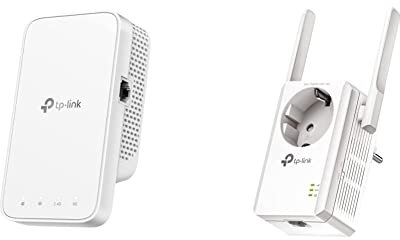 TP-Link RE330 WLAN Verstärker Repeater AC1200 (867MBit/s 5GHz + 300MBit/s 2,4GHz, WLAN Verstärker, App Steuerung, Signalstärkeanzeige) weiß & TL-WA860RE WLAN Repeater mit Steckdose weiß