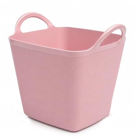 9L Multipurpose Heavy Duty Flexi Tub, Flexible Storage Bucket Home Garden | Laundry, Kitchen Bucket | Pink