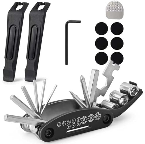 Bike Tool Kit, Bike Tire Repair kit with Multitool and Tire Levers for Cyclists on Race or Cycling Adventure(Classical)