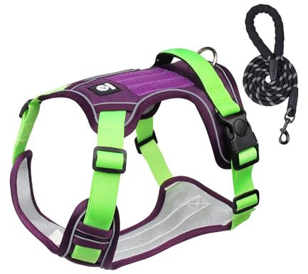 Hundegeschirr mit Griff, Hundegeschirr - Bequemes reflektierendes Hundegeschirr, verstellbares Hundegeschirr | Flexibles Hunde-Brustgeschirr, Hunde-Zuggeschirr für Outdoor-Aktivitäten