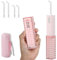 UODIR Munddusche Kabellos, Tragbarer Mini-Wasserzahnreinige mit Etui, 4 Modi & IPX7 Wasserdicht, Wiederaufladbarer Wasserzahnreiniger für Zuhause und Reise, Kompakte Größe (Rosa)