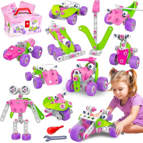 Lypsochaat STEM Toys for 4 5 6 7 8 9 10 Year Old Boys Girls Gifts, Stem Educational Sets Kits Construction Building Toys, Birthday Gifts Presents for 4 5 6 7 8 9 10 Year Old Girls