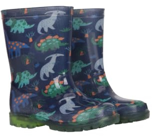 Mountain Warehouse Splash Toddler Light-Up Wellies - Waterproof Flashing Light Shoes, Kids Rain Boots - Spring Summer, Hiking, Trekking, Outdoors & Walking Navy Kids Shoe Size 9