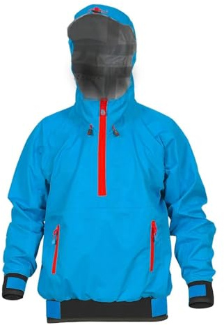 JTKSSCS Neoprenanzug Herren Kajak Trockenanzug for Männer mit Latexdichtung, wasserdicht, atmungsaktiv, Paddeln, Kajakfahren, Surfen, Angeln(Blue,XXXL)