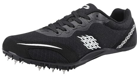 Yummsion Zapatillas De Atletismo Clavos,Zapatillas De Clavos Deportivas,Zapatos con Clavos para Atletismo,Unisex,Respirable,CañA Baja,para Deportes De Atletismo