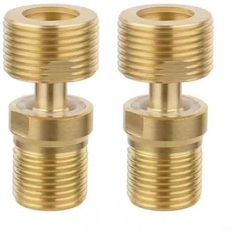 Allthingstore Adaptador de ducha giratorio de cobre con rotación de 360° y conector de ángulo excéntrico ajustable para cocina y baño (2 piezas)