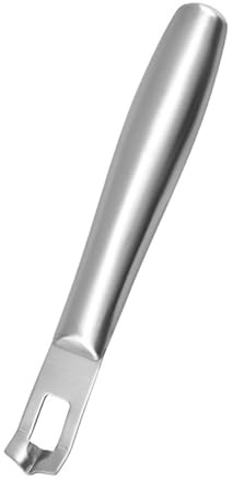 Rallador de limón, rallador de pelado, versátil, profesional, mango ergonómico, para pelar frutas, cocina, restaurante, color plateado