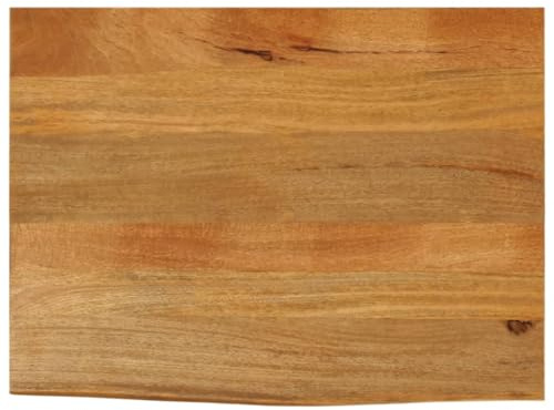 SooIarix Bordsskiva i massivt trä med natur, trädkant 80 x 60 x 3,8 cm, mangoträ i ekutseende, mångsidig skrivbordsskiva, robust bänkskiva för hemmet