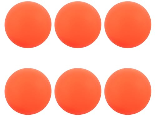 FESTFENDS 6 st gatuhockeybollar – 2,6 lågstudsande hockeybollar med hög synlighet för gatu- och utomhusspel – användning i alla väder och hållbar PVC-konstruktion, orange