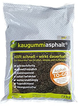 Kaugummiasphalt® 0/5 - 25 kg Sack - Kaltasphalt / Reparaturasphalt