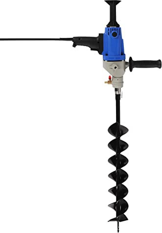 LENJKYYO Brocas eléctricas para tierra (1900 W, taladro de tierra con broca (diámetro 120 mm) y motor cepillado, juego de brocas profesionales para pozos)