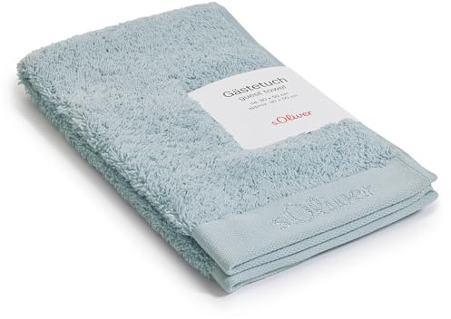 s.Oliver Asciugamano per ospiti 30x50 cm - 100% cotone, 600 g/m², morbido e assorbente, asciugamano per ospiti blu chiaro