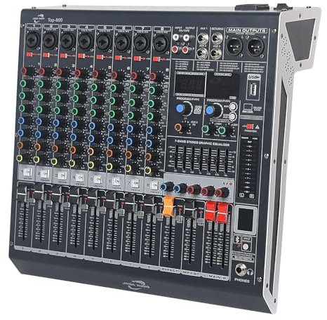 8 Channel Mixer Dj Mixers Audio Mixer Usb Sounds Mixing Board Music Mixers with 256 Kinds of DSP Digital Effects