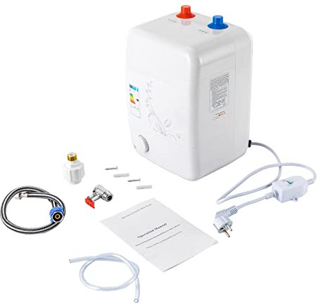 Untertischboiler 10L Niederdruck | 1500W Warmwasserboiler mit IPX4 Schutz | Kompakter Warmwasserspeicher (23x21x36cm) für Küche, Bar, Krankenhaus | 0.7MPa Untertischgerät mit Schnellaufheizung