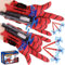 Spider Web Shooter Toy Gift - Web Shooters for Kids Super Hero Boy Girl Toy with Spider Gloves Launcher Wrist Toy Sucking Disc Bullets for Boy Girl Age 3-14 Birthday Gift With Gift Box Package (2Pcs)