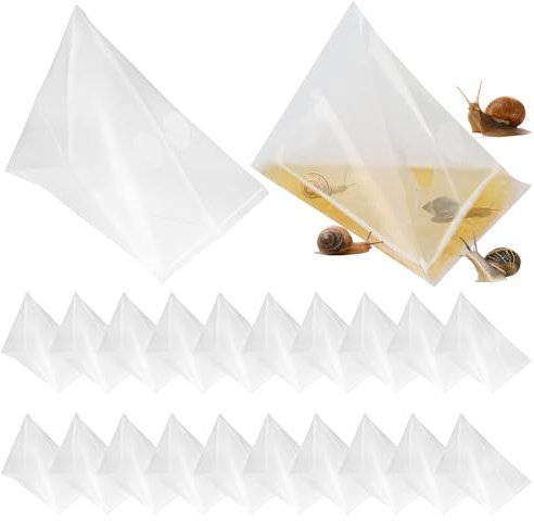 20X Trampas para Babosas, Trampa para Caracoles, Trampa para Cerveza, protección contra Caracoles, Bolsas Trampa de Transparentes Anti Caracoles y Babosas para Huerto, Jardín, Courtyard