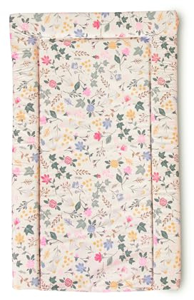 Red Kite Matelas à langer Rose & Ivy Unisexe 74 x 48 x 3,5 cm Motif fleurs et bords surélevés rembourrés Rose