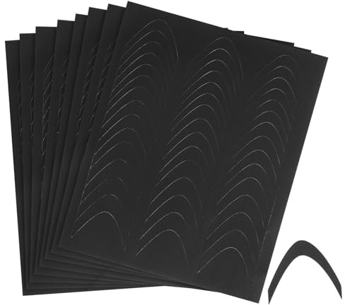 WRITWAA 8 feuilles Pochoirs French Nail Stickers Accessoires Manucure DIY pour Ongles French Tip Outils Décoration Ongles Auto Adhésifs pour Création Nail Art