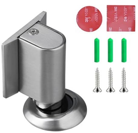 Tope de puerta para suelo, 2025, magnético, para pared, interior, sin agujeros, tope mecánico para puerta de suelo, cierre magnético con adhesivo