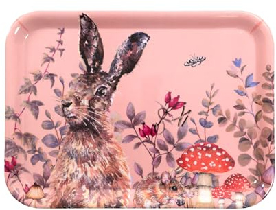Maison & White Woodland Glade Large Lap Tray - Serving Dishes & Lap Trays with Bean Bag Cushion | Rabbit & Floral Design for Home & Gift Use
