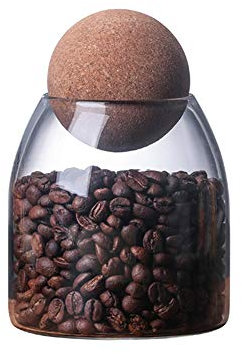 OnePine 500ml Bocal en Verre avec bouchon en liège, Pots à épices Bocaux de Rangement en Verre pour Conserver Les épices, Le thé, Le Sucre, Le café, Les Noix