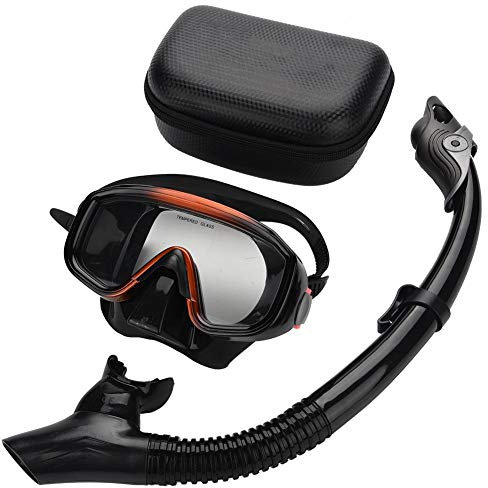 Schnorchelmaske, Schnorchel-Tauchbrille, Schwimmbrille Schnorchel-Set Vollgesichts-Tauchmaske mit 180 ° -Ansicht und Action-Kamerahalterung