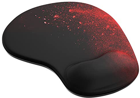 CSL - Alfombrilla ergonómico para ratón y Teclado - Alfombrilla de Oficina con Almohadilla de Gel - Office Comfort Mousepad - Lavable - para PC Laptop y Notebook