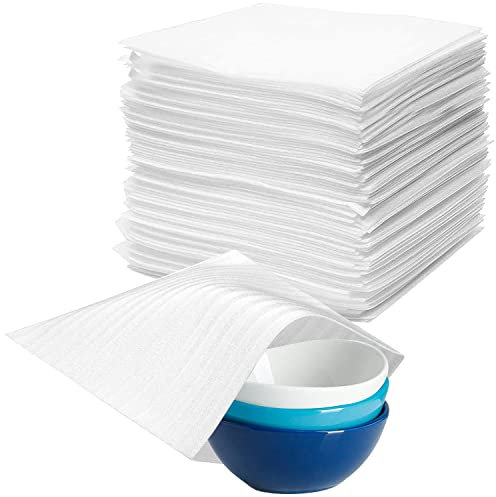 Verpackungsmaterial Luftpolsterfolie Umzug 50Stk Schaumfolie für Umzugskartons Kartons Geschirr Gläser Weinflaschen Versand(30 * 30cm)