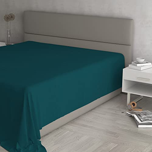 Bettlaken Max Color aus 100% Baumwolle, Petrolgrün, Doppelbett Maxi
