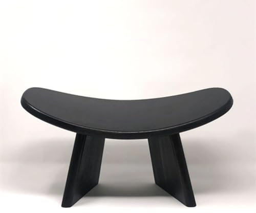 LuusMm Meditationshocker, Tragbare Version des Handgefertigten Hölzernen Knienhockers, Ergonomisch Sitzender Gebetshocker, Geeignet Für Gebet Und Reisen,Schwarz,41 * 20 * 21cm