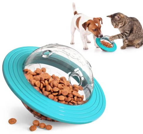 GEEZY Pet Treat Dispensing Ball for Dogs & Cats - Interactive Dog Toys, Slow Feeder Food Dispenser, IQ Training Puzzle Game, Enrichment Toy for Boredom Relief & Mental Stimulation