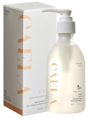CAELA Feminine Wash Gel, pH-Balanced Formula with Triple Lactobacillus Ferment Complex, Vegan K-Beauty Intimate Care for Women, Sea Buckthorn & Damask Rose, Sulfate-Free, 6.76 Fl Oz