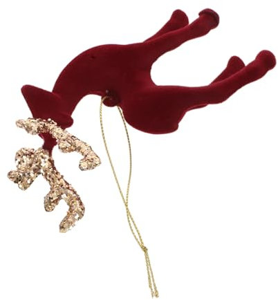 Abaodam Lebensechter Weihnachts-Hirsch- Weiche Glitzer-elch-Statue mit Beflockung Weihnachtsbaum-Dekoration Ornamente für Den Tisch Rentier-Figur für Den Urlaub