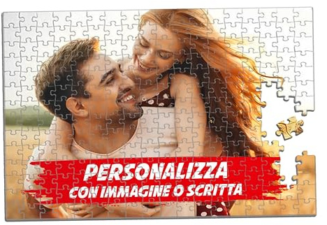 t-shirteria - Puzzle Personalizzato con Foto - Incorniciabile - Idea Regalo per Festa della Mamma, Anniversario e Compleanno - Stampa in HD - Disponibile in 180, 360 e 500 pezzi