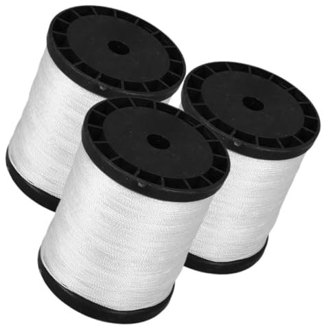 HOMOBABE 3rolls Heavy Duty Strimmer Line Garden Twine for Gardening Masonry Building Lines Nylon Twine String